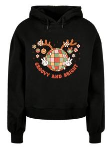 Пуловер F4NT4STIC Oversized Hoody Groovy And Bright Weihnachten Disco Deer, черный