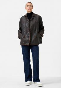 Кожаная куртка OCEANE Ricano, коричневый