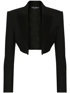 Укороченный блейзер без застежки Dolce & Gabbana, черный