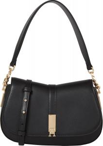 Сумка-седло Tommy Hilfiger из кожи со съемным ремнем через плечо, Black