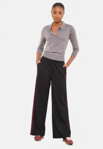 Спортивные брюки с боковыми полосками, укороченного кроя. Lipsy, Black Burgundy