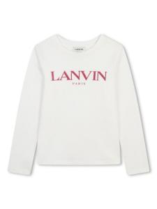 Lanvin Enfant футболка из органического хлопка с логотипом, белый
