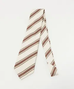 Галстук с многополосным узором United Arrows, цвет Off White