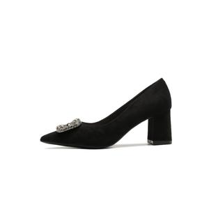 Женские туфли на высоких каблуках, телесного цвета QITUMAUL, Black[Heel Height 6.5Cm]