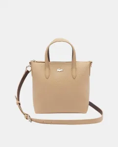 Сумка-шоппер Anna Petit Piqué XS на молнии Lacoste, кремовый