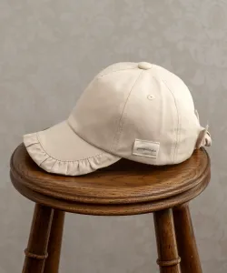 Нарядная шапочка с оборками Panpantutu, цвет Milk Beige