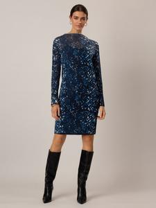 Короткое платье APART, темно-синий