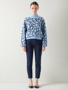 Вилла джемпер из шерстяной смеси с принтом "веревка" L.K.Bennett, Multi/Blue