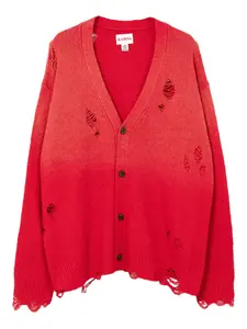 Кардиган с эффектом потертости Kamiya, красный
