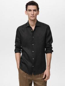 Рубашка Parrot Linen Regular Fit Mango, Black