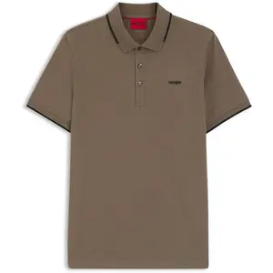 Поло с коротким рукавом HUGO Dinoso, серый