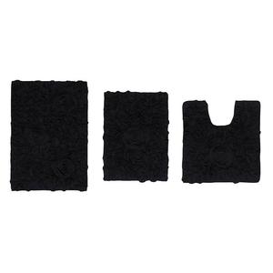 Домашняя коллекция Weavers Bell Flower Коллекция 100% хлопка с тафтингом, очень мягкие и впитывающие коврики для ванной Home Weavers, черный