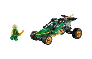 Набор строительных блоков «Ветровка-машинка из джунглей» из коллекции «Призрачный ниндзя», 127 деталей, Lego, jungle assault vehicle