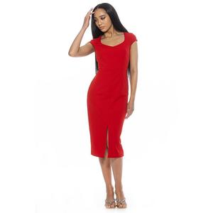 Женское платье с разрезом спереди и рукавами-крылышками ALEXIA ADMOR Gia Sweetheart, красный