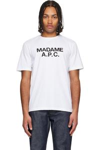 Футболка с надписью «Мадам» A.P.C., белый