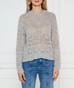 Мохеровый свитер Relaxed fit Twin-Set, серый