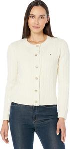 Кардиган Tommy Hilfiger Adaptive Sandra Rib Color Block, Milky Way