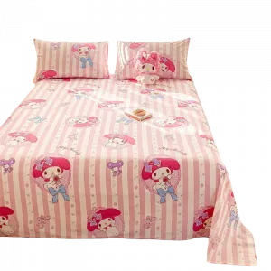 Стильная простыня на резинке all season all Sanrio, Stripes My Melody