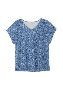 Рубашка с разрезом на рукаве и принтом по всей поверхности Sheego, черный