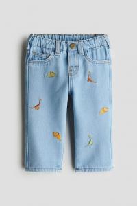 Джинсы с вышивкой H&M, мультиколор