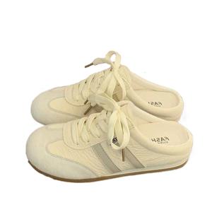 GULIA Женские противоскользящие тапочки с закрытым носком, устойчивые к истиранию, дышащие с рисовым наполнителем, цвет Breathable Rice