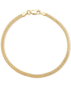 Браслет Giani Bernini Popcorn Link Chain из стерлингового серебра с покрытием из 18-каратного золота Macy's, Gold