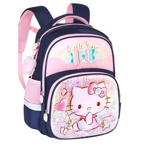 Студенческий рюкзак из полиэстера обычный детский разноцветный Sanrio, темно-синий