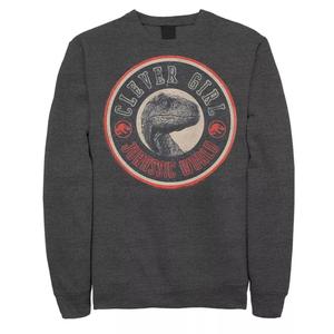 Мужской свитшот с круглым логотипом в стиле ретро «Мир Юрского периода» Clever Girl Licensed Character