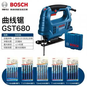 Пила-лобзик электрическая Bosch GST680 + полотно T118A, T127D, T144D, T111C, T244D