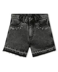 Детские шорты черного цвета из хлопка Marc Jacobs