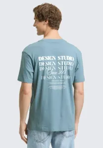 Футболка с принтом в свободном стиле Tom Tailor Denim, Citadel Blue