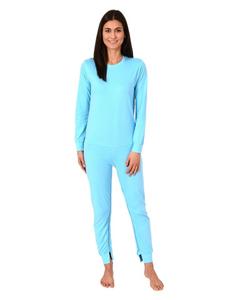 Трусы NORMANN Pflegeoverall langarm Reißverschluss Rücken und Bein, бирюзовый