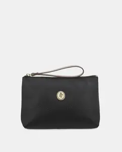 Портмоне из воловьей кожи и канвы черного цвета El Potro, черный