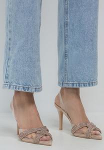 Туфли DÉCOLLETÉ STRASS - Peeptoe heels Calliope, цвет Nudo