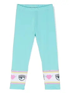 Леггинсы Maxi Logomania Chiara Ferragni Kids, синий