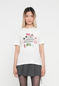 Футболка ONLY ONLROSIE LIFE XMAS, Cloud Dancer/Off-White