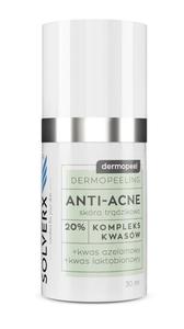 Дермопилинг против прыщей для кожи с акне с комплексом азелаиновой и лактобионовой кислот 20%, 30мл Solverx