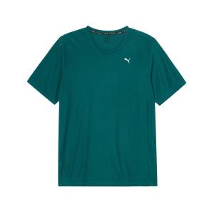 PUMA Футболка для бега мужская темно-зеленая