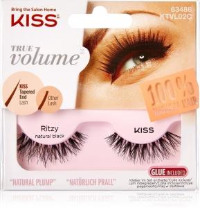 Роскошные накладные ресницы с настоящим объемом Kiss, natural black 2 шт