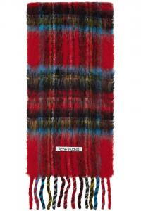 Acne Studios Шарф из мохера в красно-синюю клетку