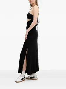 Платье миди с вырезом Desigual, черный