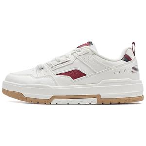 XTEP Низкие, износостойкие, противоскользящие, женские, кроссовки для скейтбординга, белые, красные