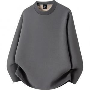 Свитшот Unisex Crew Neck Moderate Regular VanCamel, серый fleece-lined
