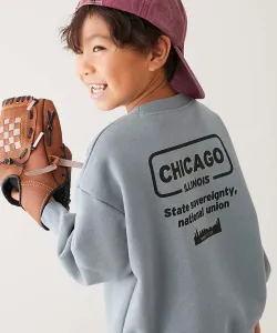 Толстовка с флисовой подкладкой и принтом «Дьявольская лаборатория» с крупным силуэтом, коллекция осень-зима 2025 Devirock, цвет 013-Back Logo-Dull Blue