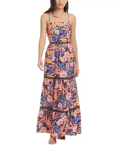 Женское макси-платье с завязками на спине Red Carter, мультиколор