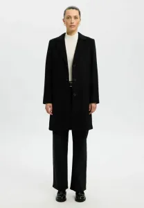 Короткое пальто slfsasja из смешанной ткани Selected, Black