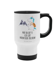 Mr. & Mrs. Panda Дорожная кружка «Единорог-альпинист» с надписью белого цвета