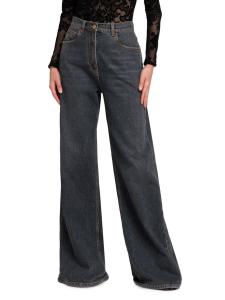 Джинсы с высокой талией и широкими штанинами Etro, серый