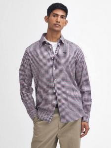 Финкл хлопковая рубашка Regular Fit в клетку Barbour, Merlot