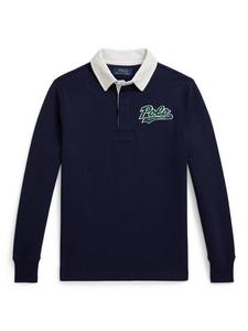 Детская поло из хлопкового трикотажа в стиле регби Ralph Lauren, Refined Navy
